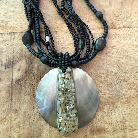Two black necklaces - a Chico’s shell necklace plus another “just for fun” one! - Picture 9 of 13